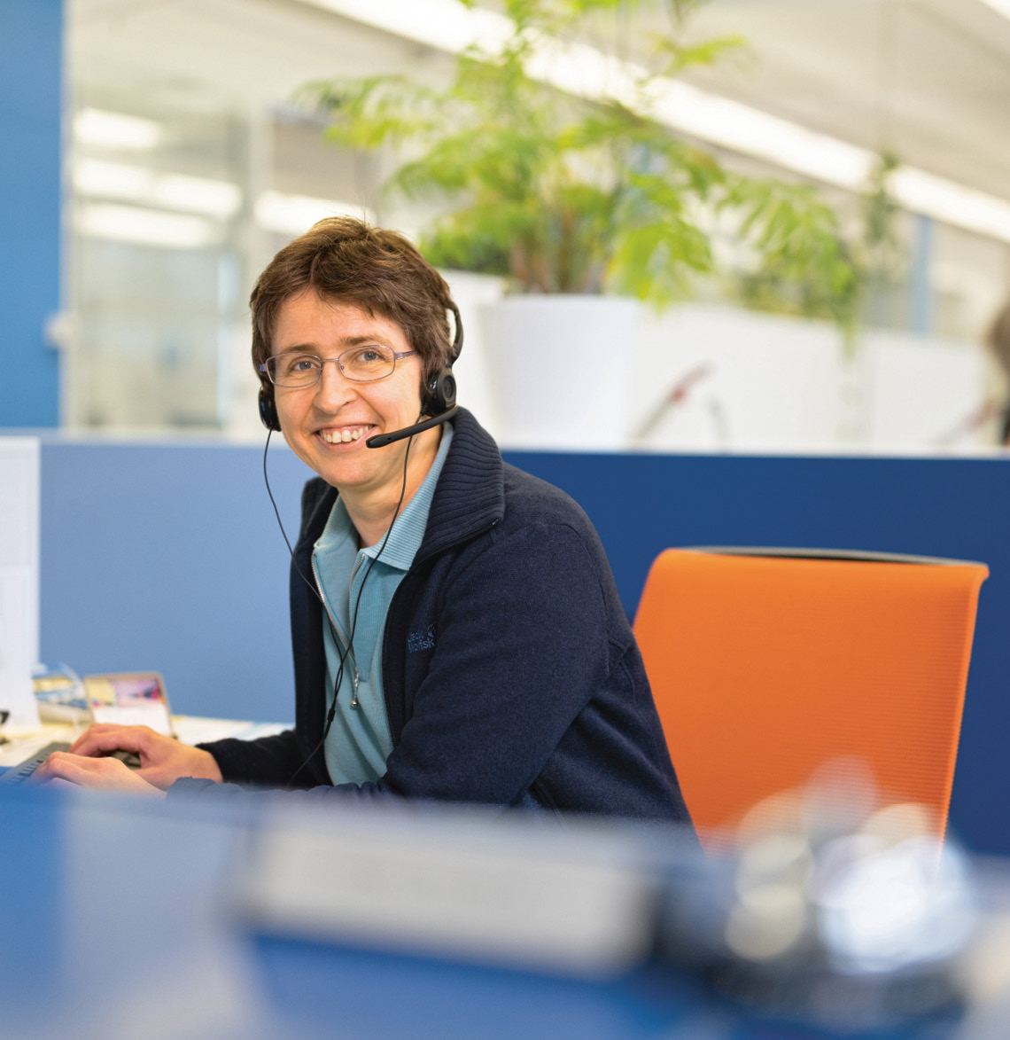 Nicole Balzli, unsere Empfangsfachfrau an der Mühlenstrasse.